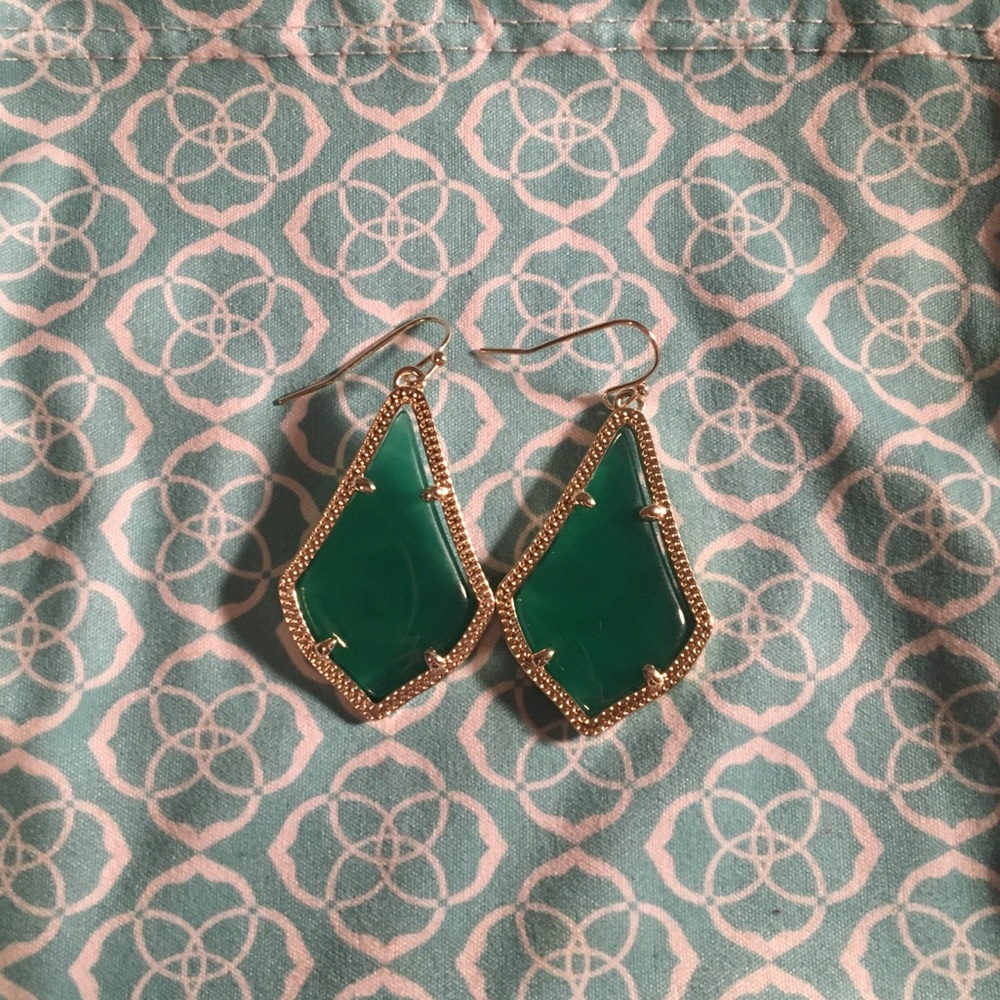 Kendra Scott Alexandra Earrings Green